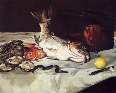 Stillleben mit Fisch von Édouard Manet